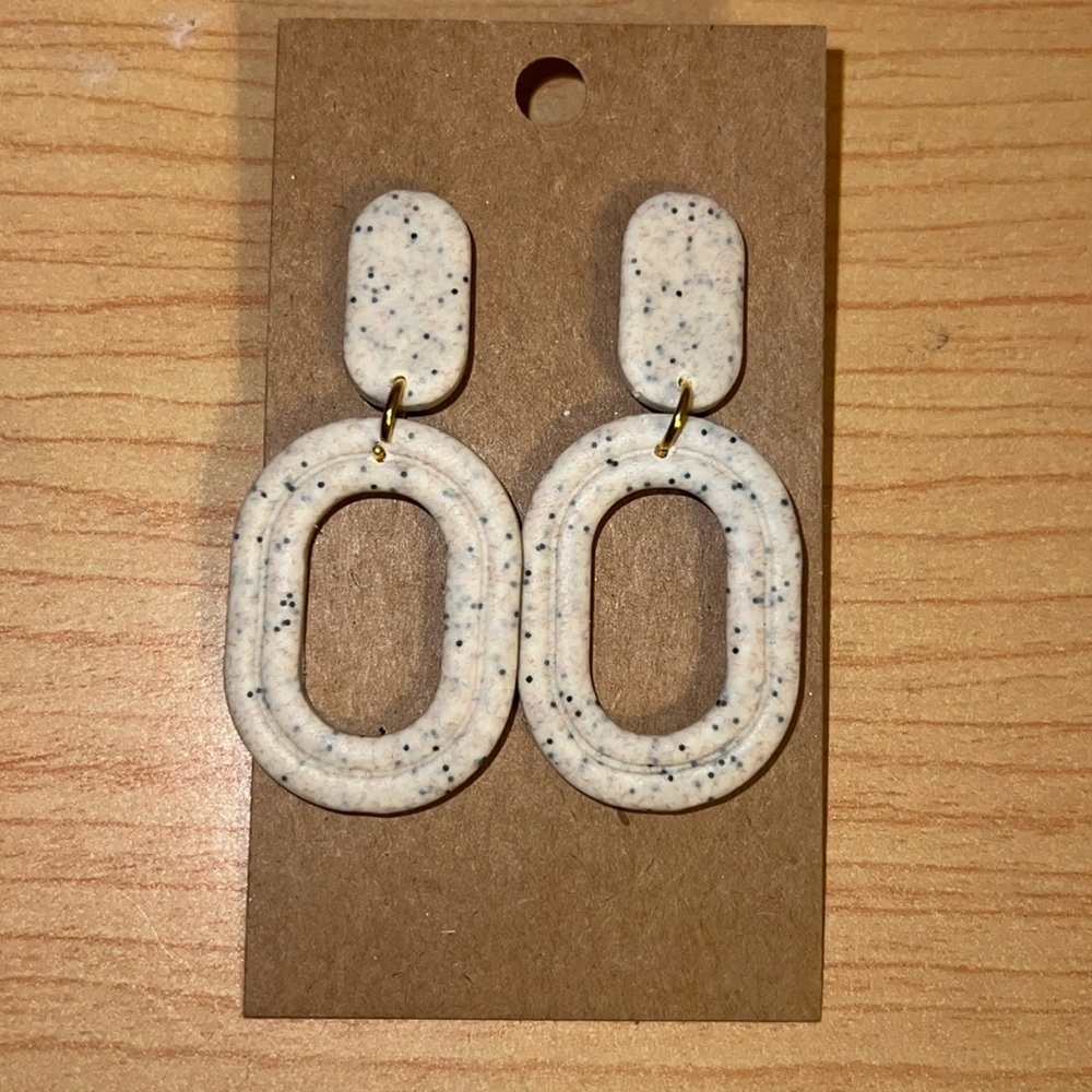 Cookies and cream earrings